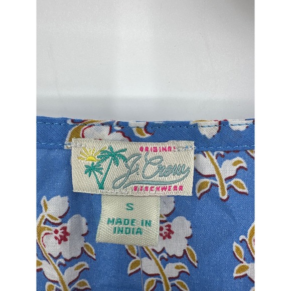 J Crew Beachwear V Neck Cover Up Dress Classic Block Floral Print Size Small NWT - Picture 5 of 7